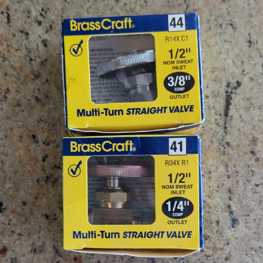 NEW (2) Multi-Turn Straight Valves